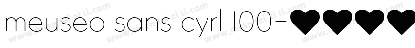 meuseo sans cyrl 100字体转换